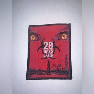28 DAYS LATER, HORROR MOVIE, BLACK BORDER, SEW ON WOVEN PATCH